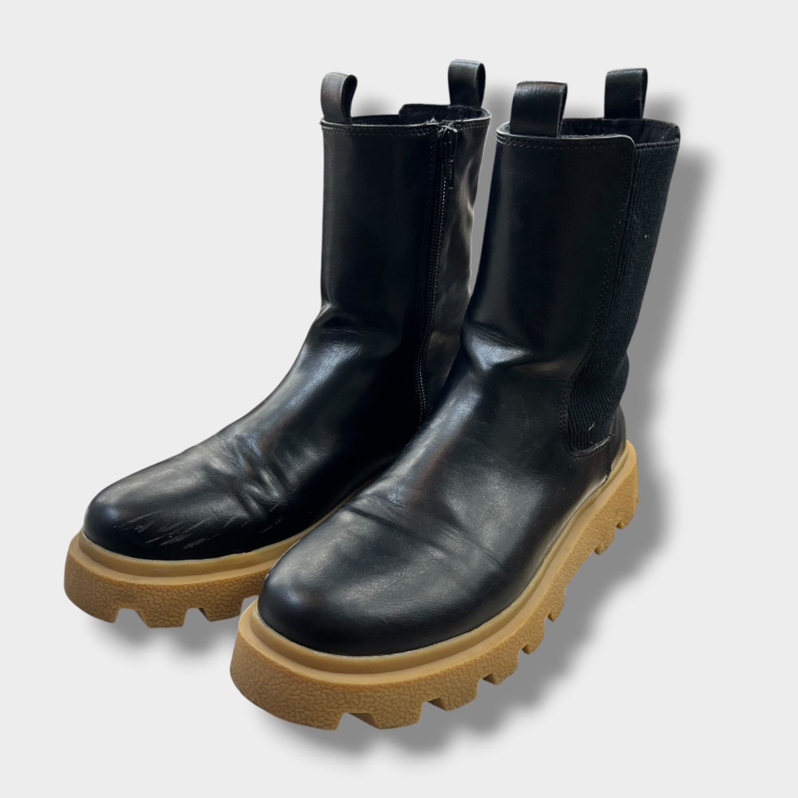 ZARA サイドゴアブーツ 37 23.5cm ザラ ブーツ - メルカリ