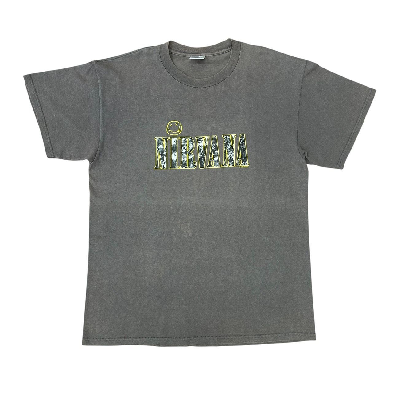 90s Nirvana ニルヴァーナ フォトロゴ Tシャツ 1997 Copyright Y2K グランジ フェード L