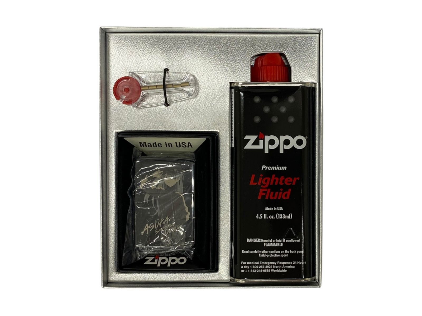 zippo (ジッポー) 2019年製 エヴァンゲリオン アスカ オイルライター USA製 ブラック 雑貨/009