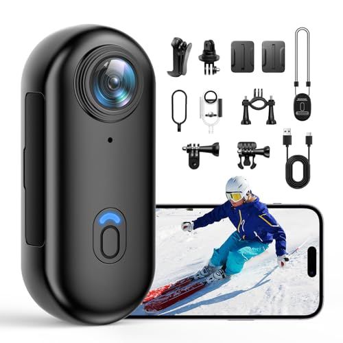 【4K画質】 アクションカメラ 広角小型Vlogビデオカメラ ウェアラブルカメラ WiFi スマホ連携 専用APP ビデオカメラ ボディカメラ 循環録画 IP68防水 ハンズフリーPOV 軽量 Vlog 旅行 アウトドア ペット 証拠撮影 会 a441011f