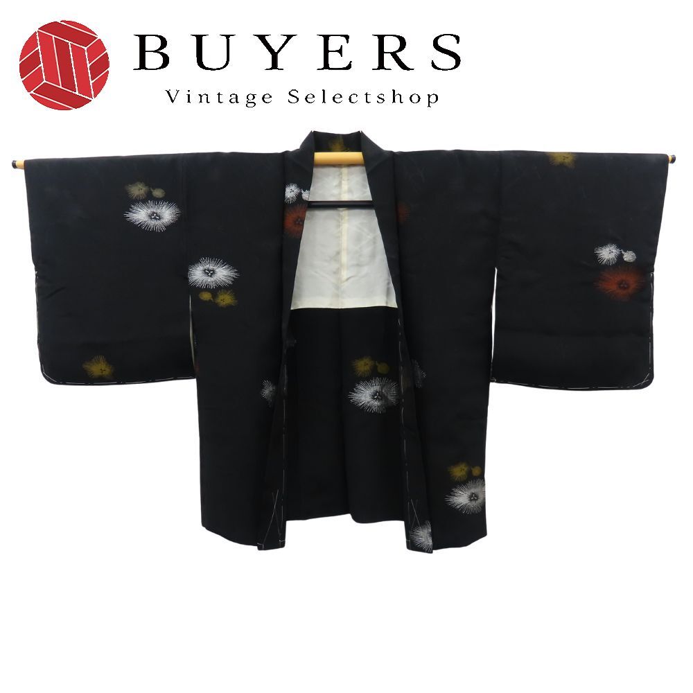 【中古】 羽織 正絹(金銀糸除く) ブラック 和装 呉服 和服 きもの レディース 女性