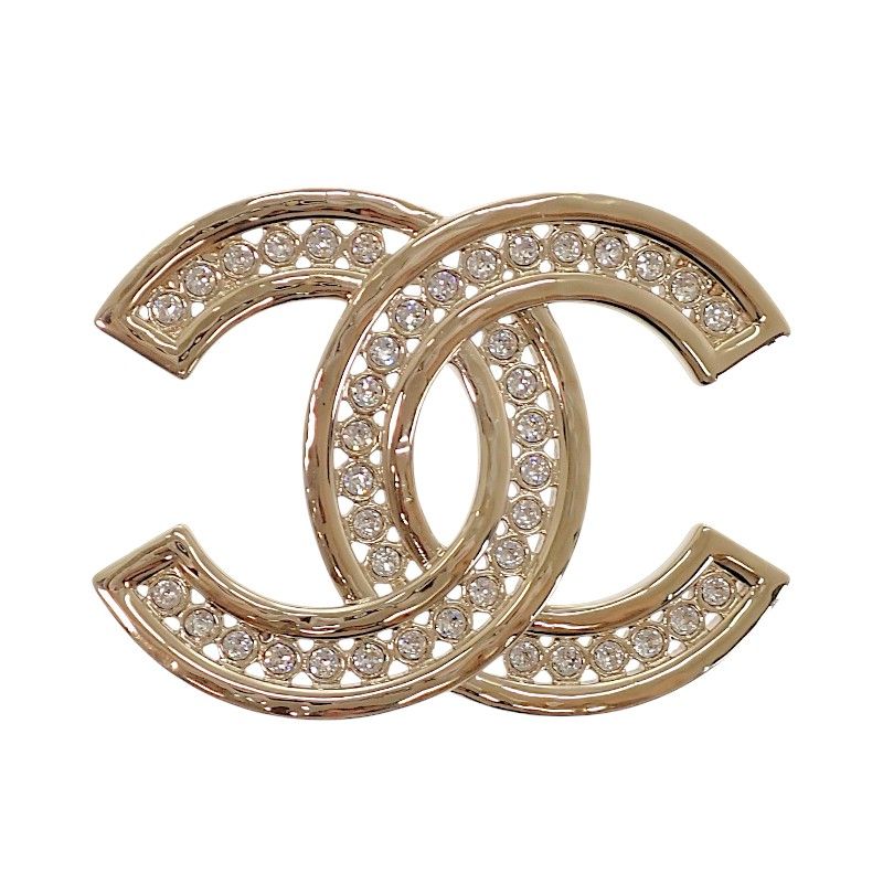 シャネル CHANEL ココマーク ブローチ メタル ラインストーン ゴールド レディース 冠婚葬祭 ギフト【中古】【ABランク】