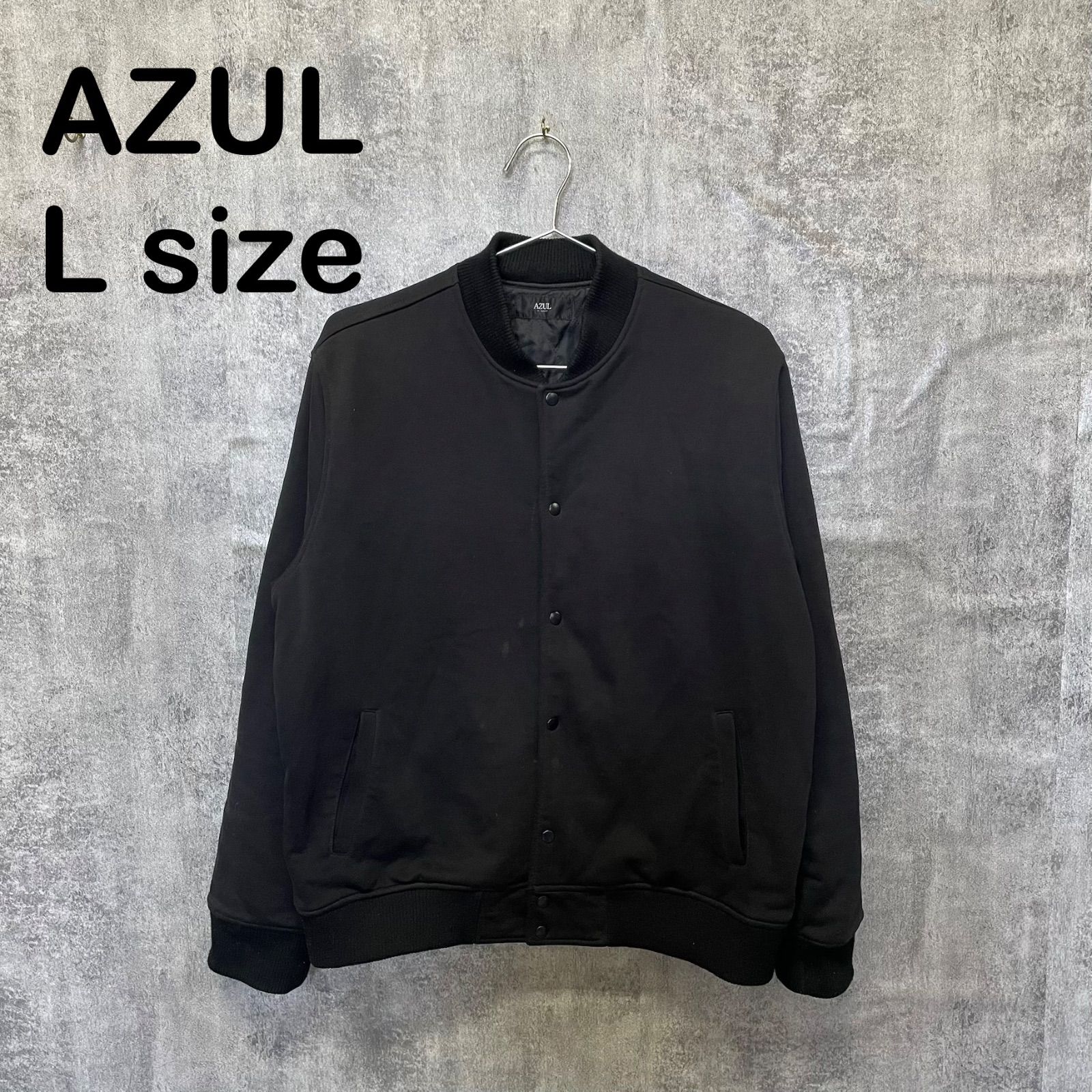 Y-768】AZUL アズール メンズ L スタジャン ブラック ブルゾン 
