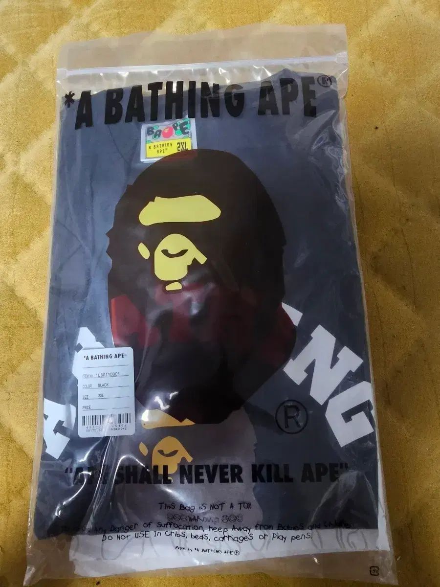 A BATHING APE アベイシングエイプ ブラック 半袖 Tシャツ 2XL