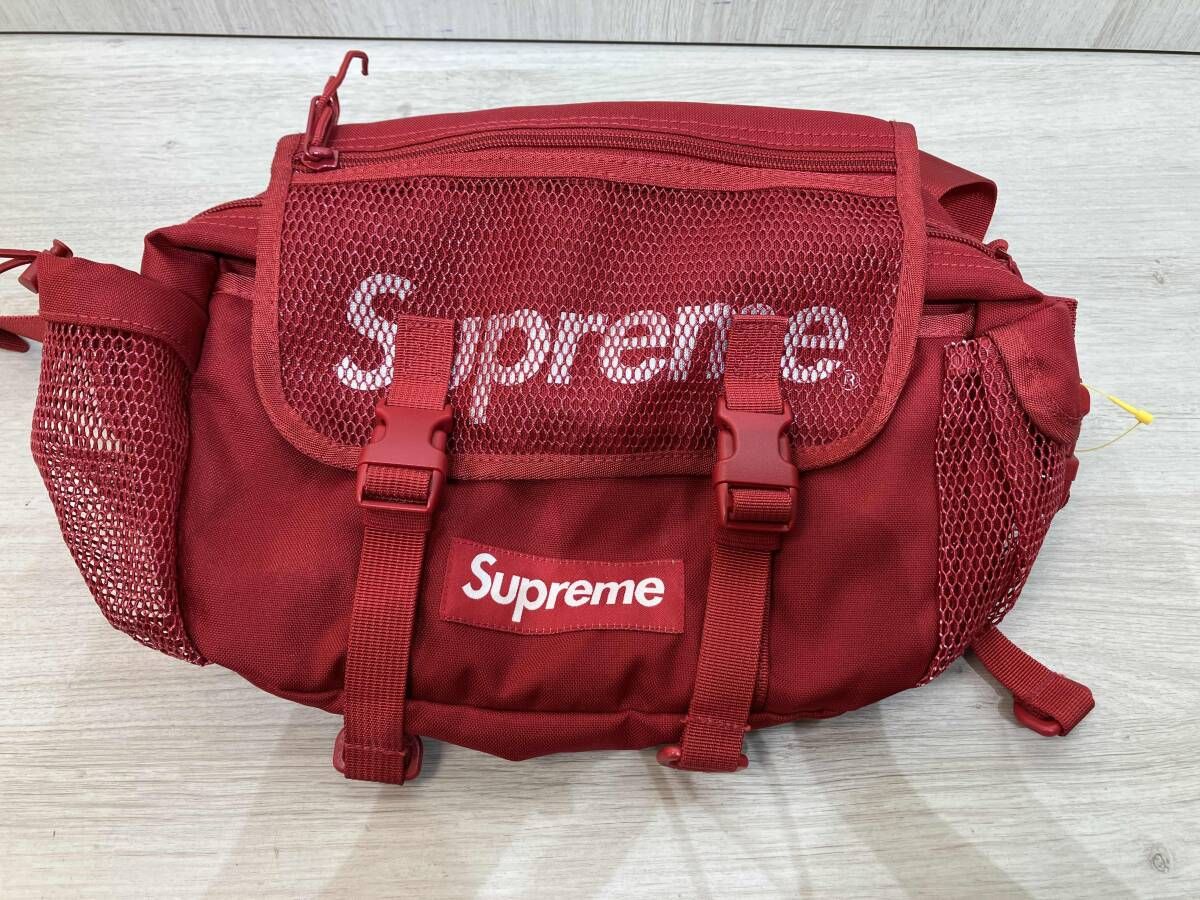 Supreme ボディバッグ　レッド　2WAY ウエストバッグ