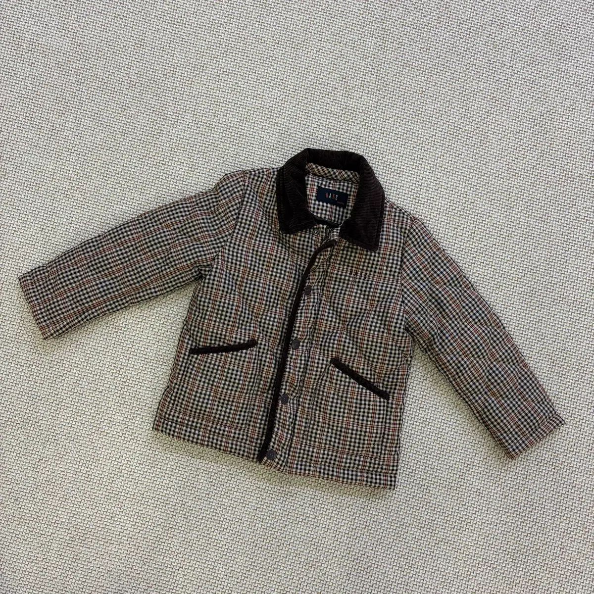 110 DAKS キッズ チェック キルティング ジャケット 0518D