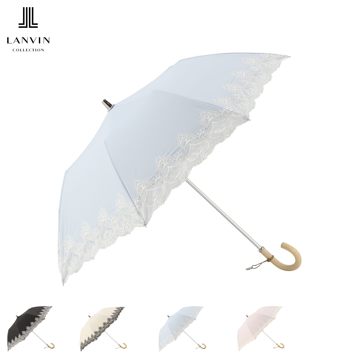 ランバン コレクション LANVIN COLLECTION 折りたたみ傘 2段 雨傘 日傘 晴雨兼用 50cm UVカット 12094-51