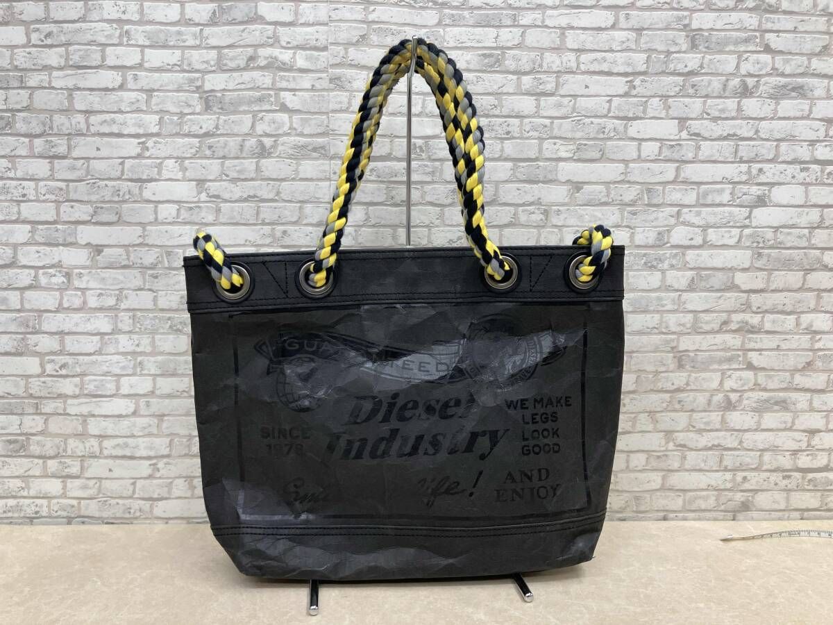DIESEL ディーゼル ペーパーバック トートバッグ ショルダーバッグ ブラック