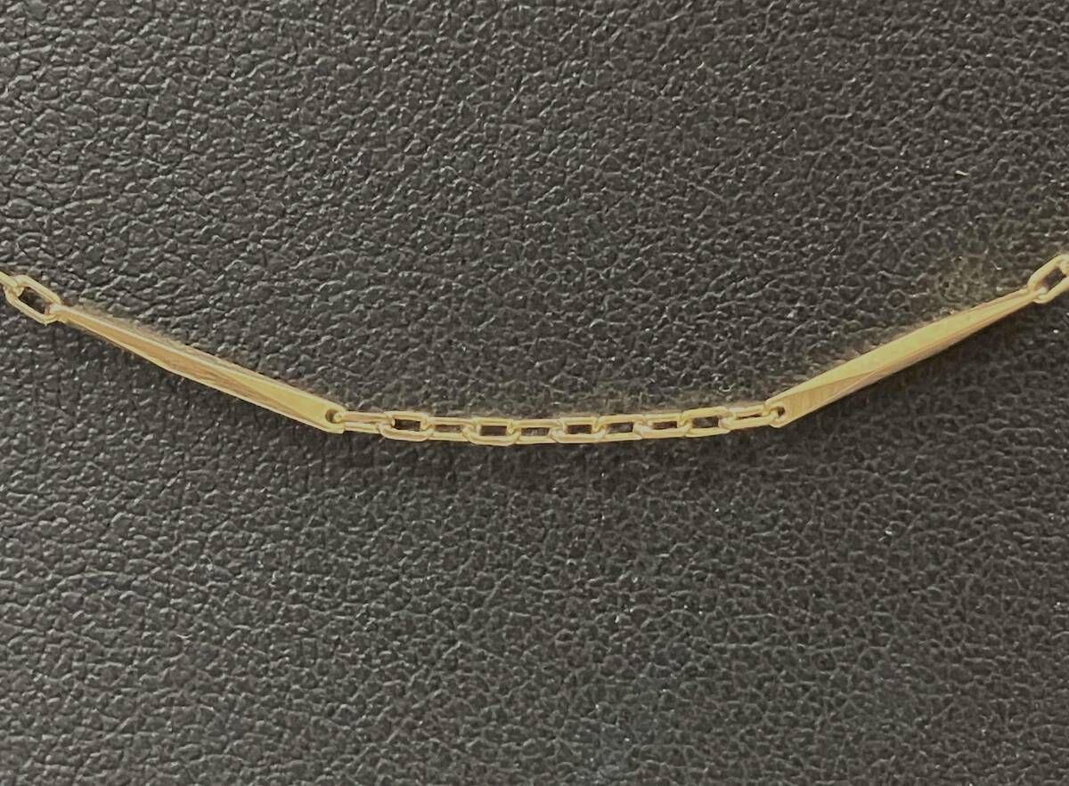K18 ネックレス 40.5cm 2.9g 幅0.1cm 切子チェーン 引き輪