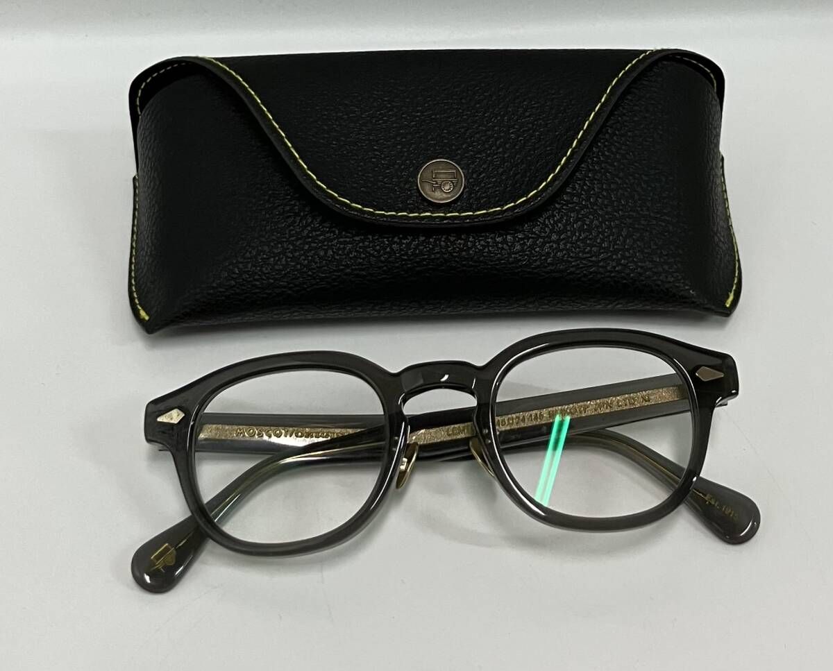 MOSCOT モスコット アイウェア 46⬜︎24-145 LEMTOSH レムトッシュ ケースあり 眼鏡拭き グレー