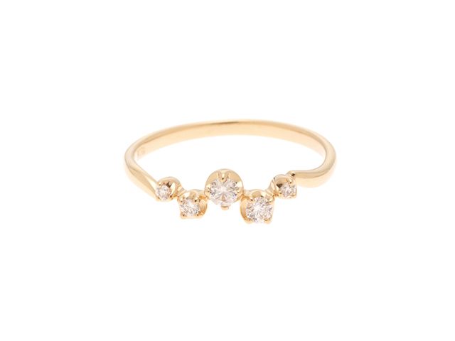 JEWELRY ジュエリー ジュエリー K18/D/0.9g/#3 貴金属･宝石 ﾘﾝｸﾞ リング・指輪 K18ゴールド K18 3号 ゴールド レディース【中古】208　2143500298022