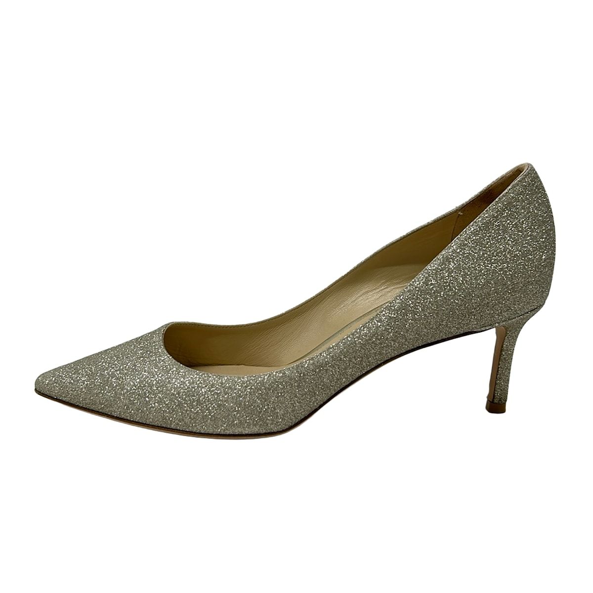 JIMMY CHOO(ジミーチュウ) パンプス 39 1/2 レディース - シャンパンゴールド グリッター