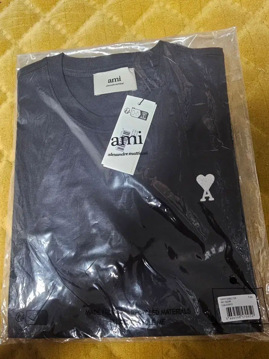 アミ スモール ハート ブラック Tシャツ XL
