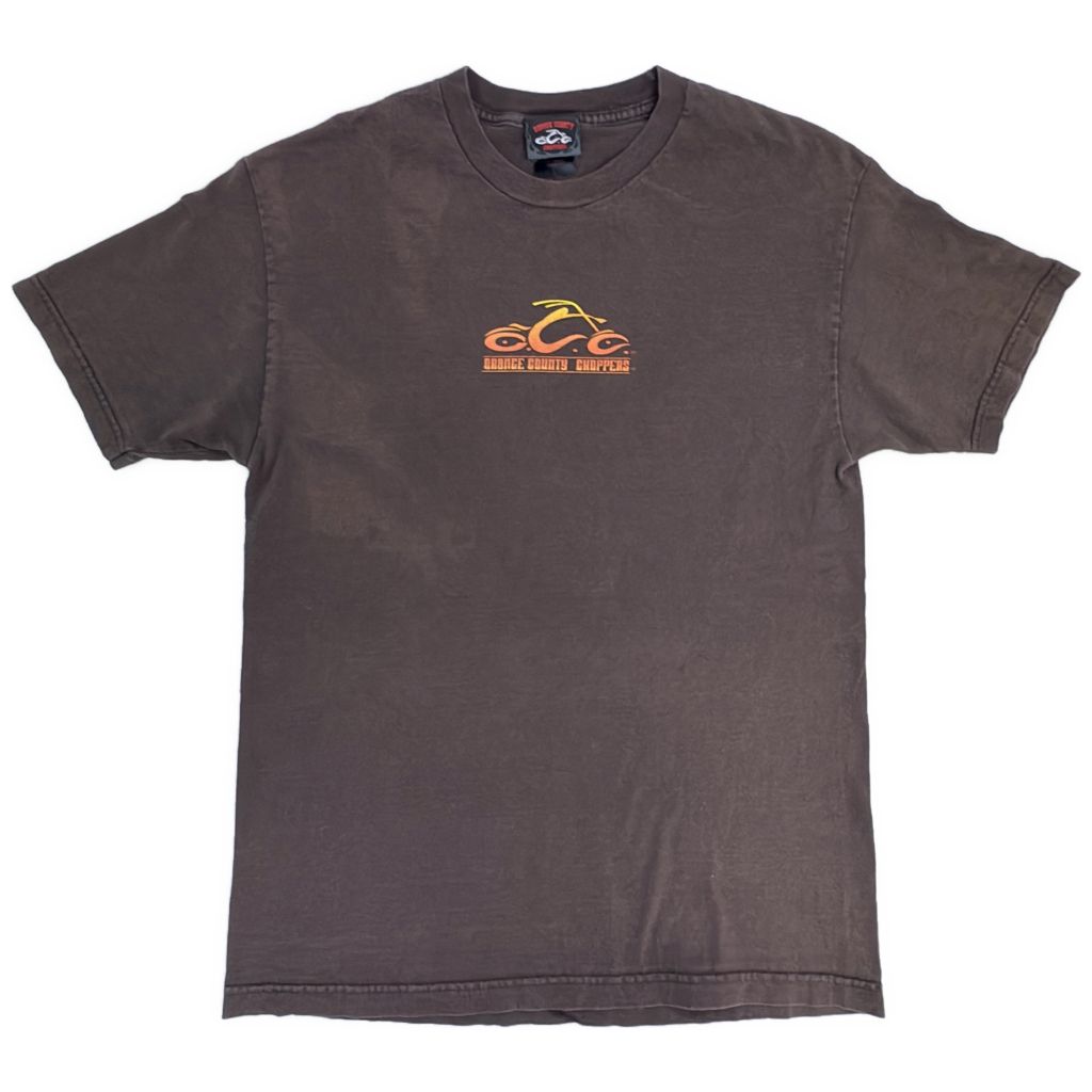 00年代 ORANGE COUNTY CHOPPERS オレンジ・カウンティ・チョッパーズ 半袖Ｔシャツ モーターサイクル(メンズ L)中古 古着 Y1280