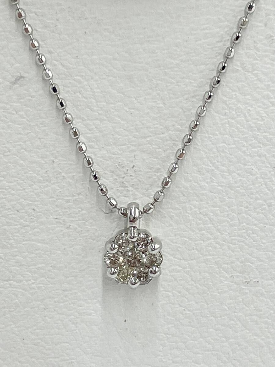 K18WG 39cm 1.7g ネックレス 18金 ホワイトゴールド