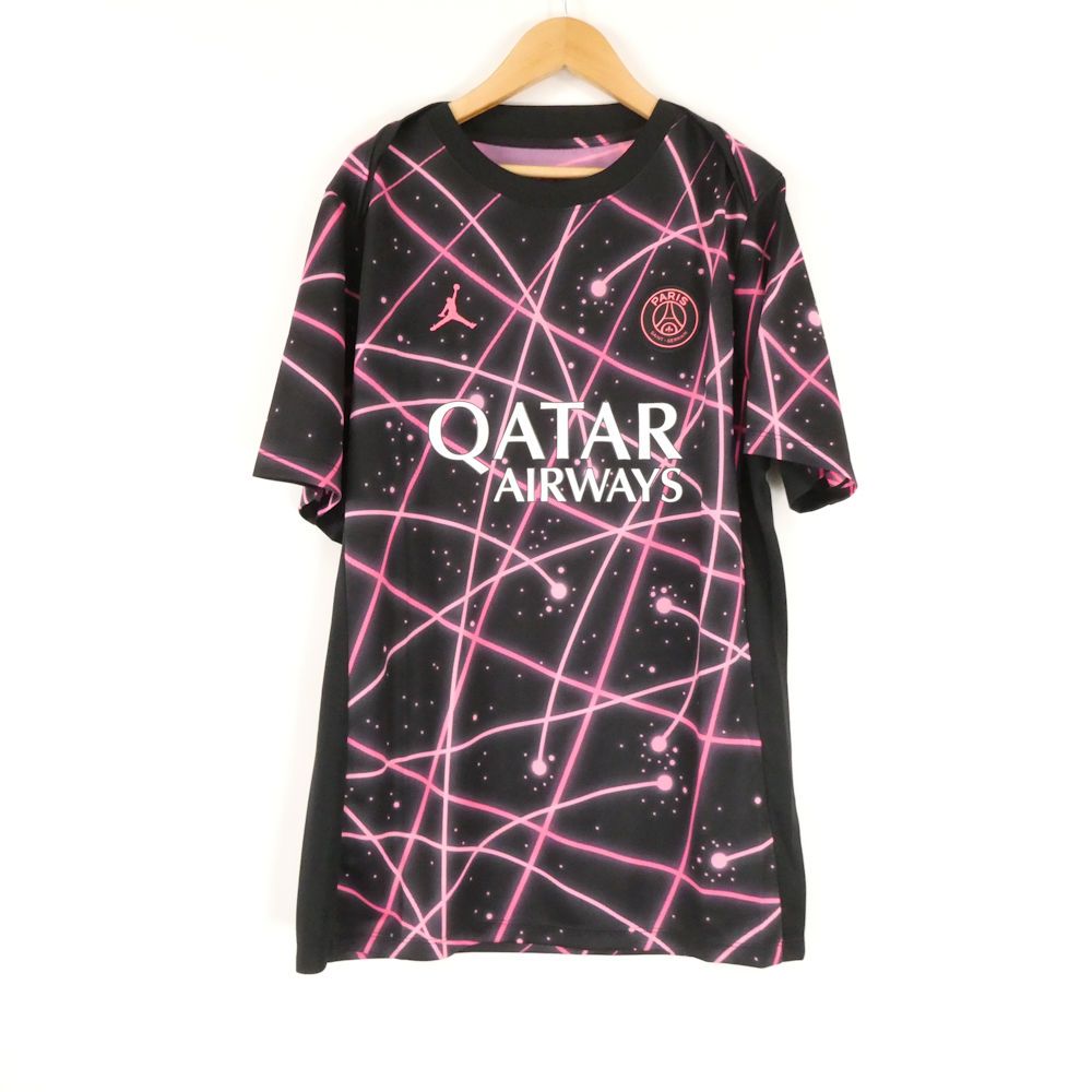 美品 NIKE ナイキ IF3971-011 2025 パリSG CW アカデミープロ プレマッチ サッカーシャツ M ポリエステル100% 半袖 レプリカ PSG Jordan トップス メンズ AU4428A5