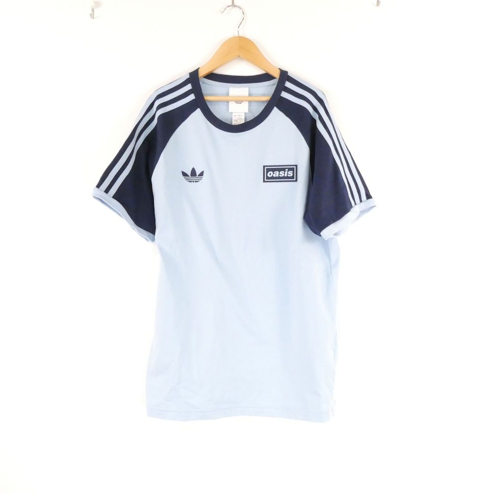 美品 adidas アディダス Oasis ツアースリーストライプス Tシャツ M コットン100% 半袖 トップス オアシス メンズ AU4427A5