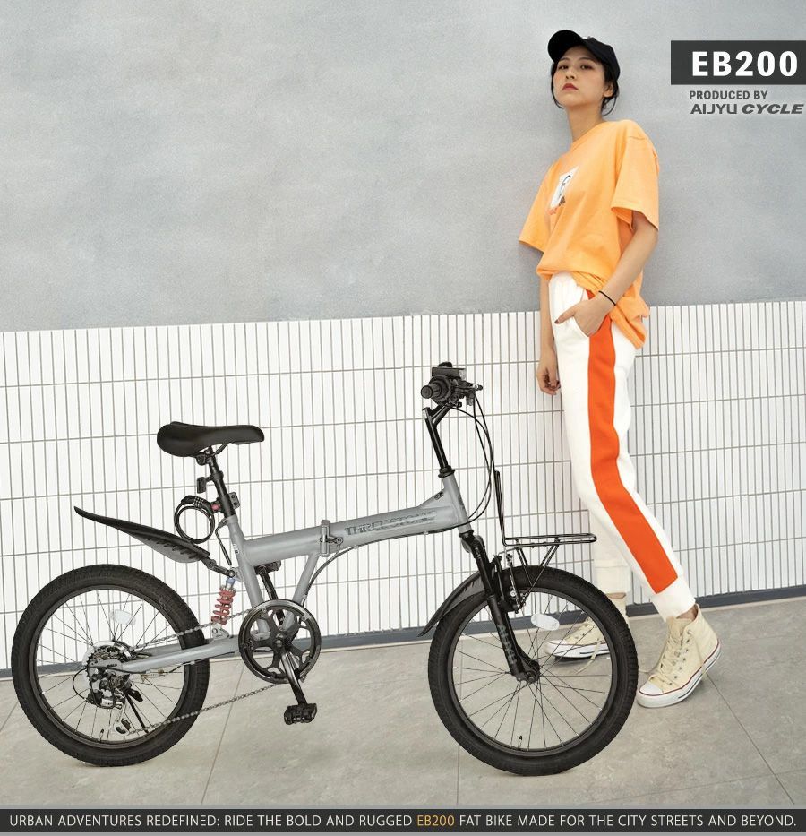 セミファットバイク 折りたたみ自転車 20インチ[EB200] シマノ社製外装 
