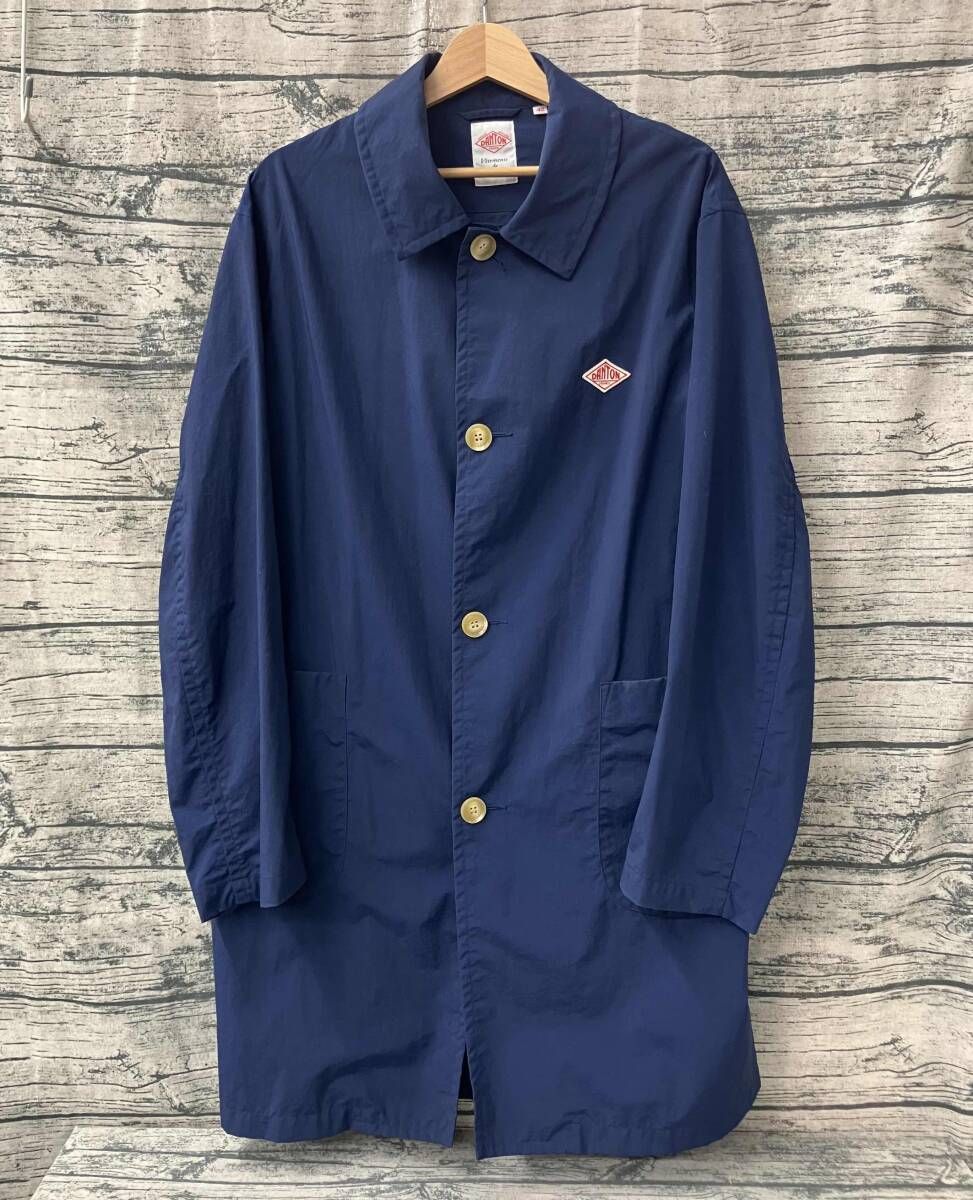 DANTON ナイロン コート size:42 XL相当 ネイビー 日本製