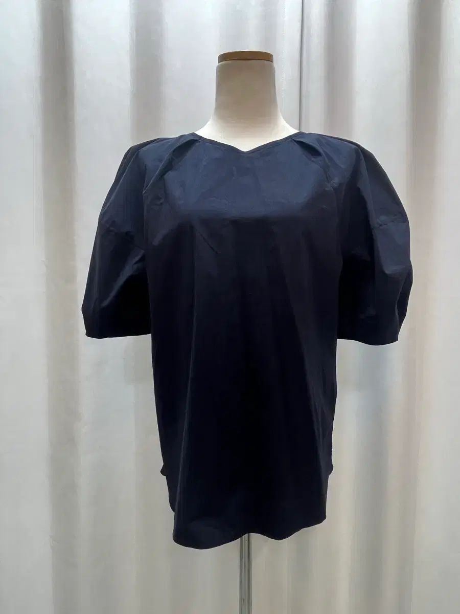 LANVIN COLLECTION ランバンコレクション パフ ブラウス ネイビー 82 新