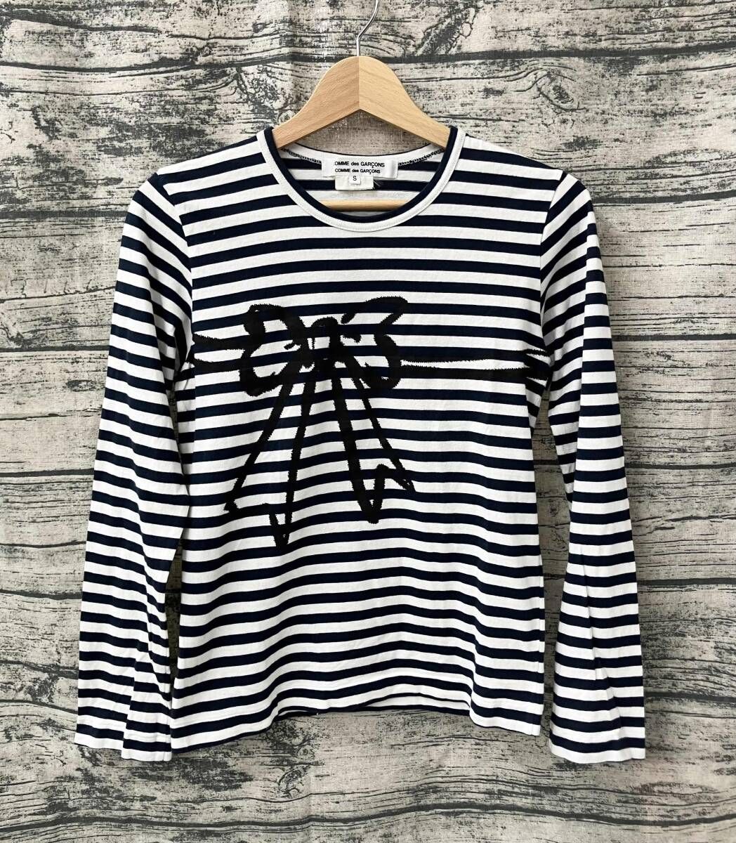 COMME des GARCONS COMME des GARCONS ボーダー 長袖Tシャツ AD2008 size:S