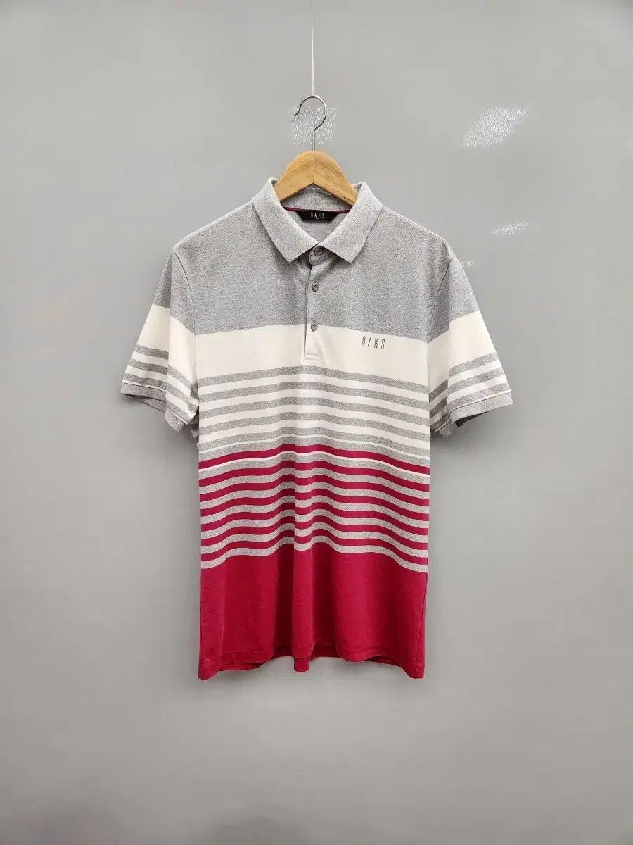 DAKS ゴルフ ストライプ 半袖 カラーTシャツ