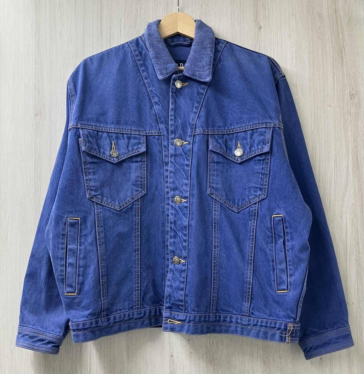 OLD GAP オールド ギャップ Gジャン デニム ジャケット Sサイズ 紺タグ 90s 襟切り替え ボタンデザイン 古着 インディゴ