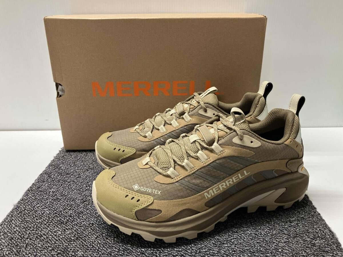 美品 箱付き★ MERRELL メレル スニーカー MOAB SPEED 2 GORE-TEX®（モアブ スピード 2 ゴアテックス®）」 ベージュ/ J037517 / 26cm