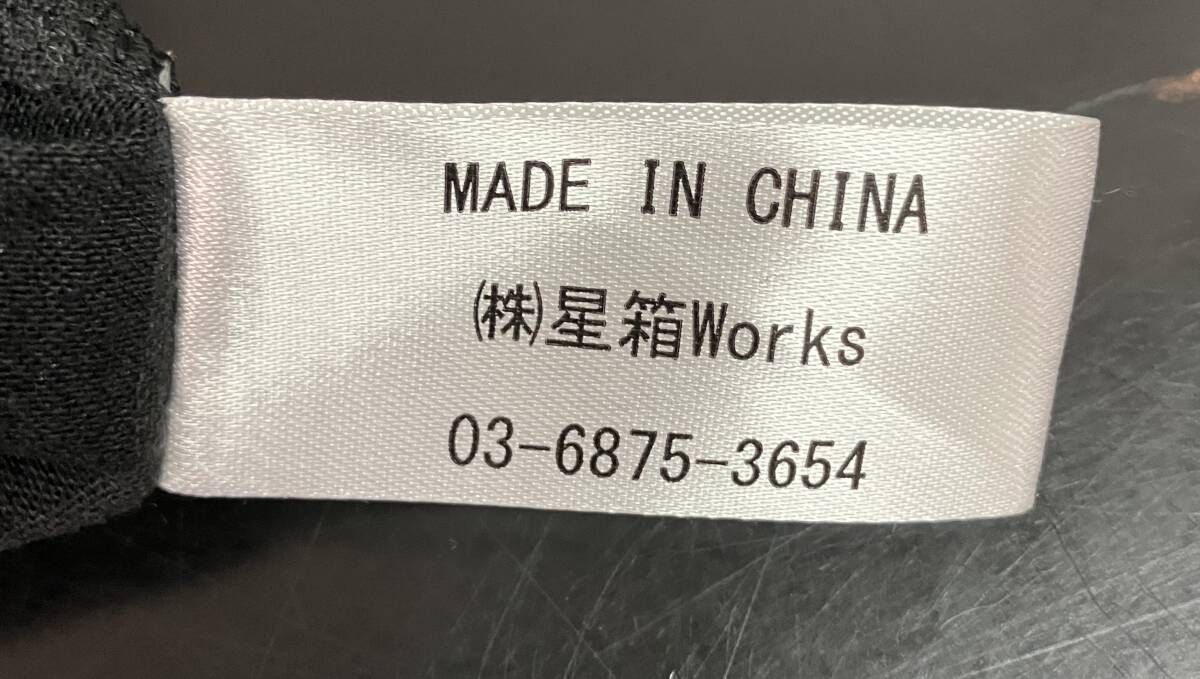 hoshibako works ホシバコワークス 長袖ワンピース 星箱Works ストライプ セーラーカラー リボン サイズ表記なし ブラック ホワイト