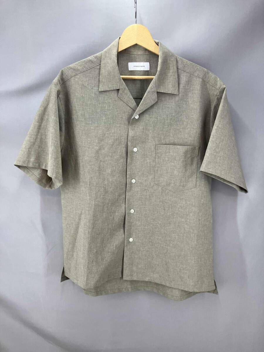 ★ Adam et Rope アダム エ ロペ GMY-02030-A オーバーオール オールインワン 半袖シャツ L グレージュ 夏