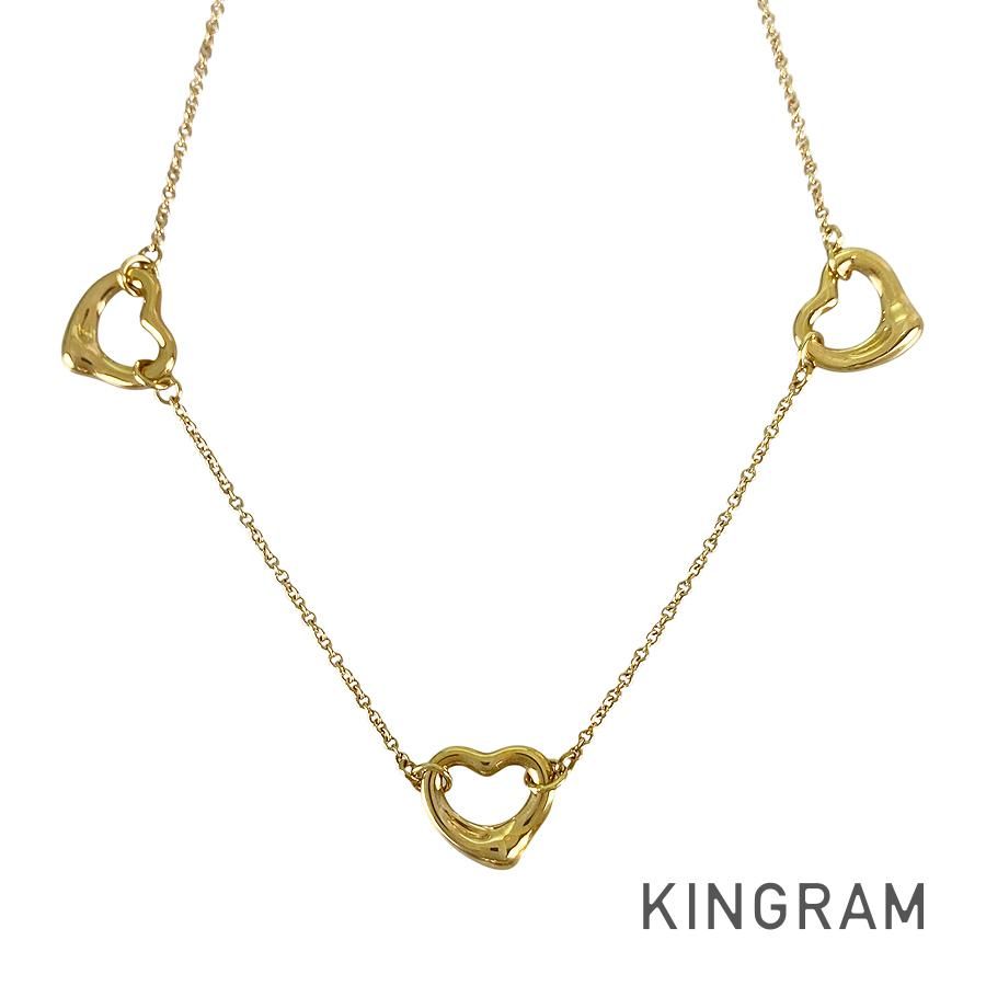 ティファニー TIFFANY&Co. エルサ ペレッティ オープン ハート K18YG ネックレス sss【中古】