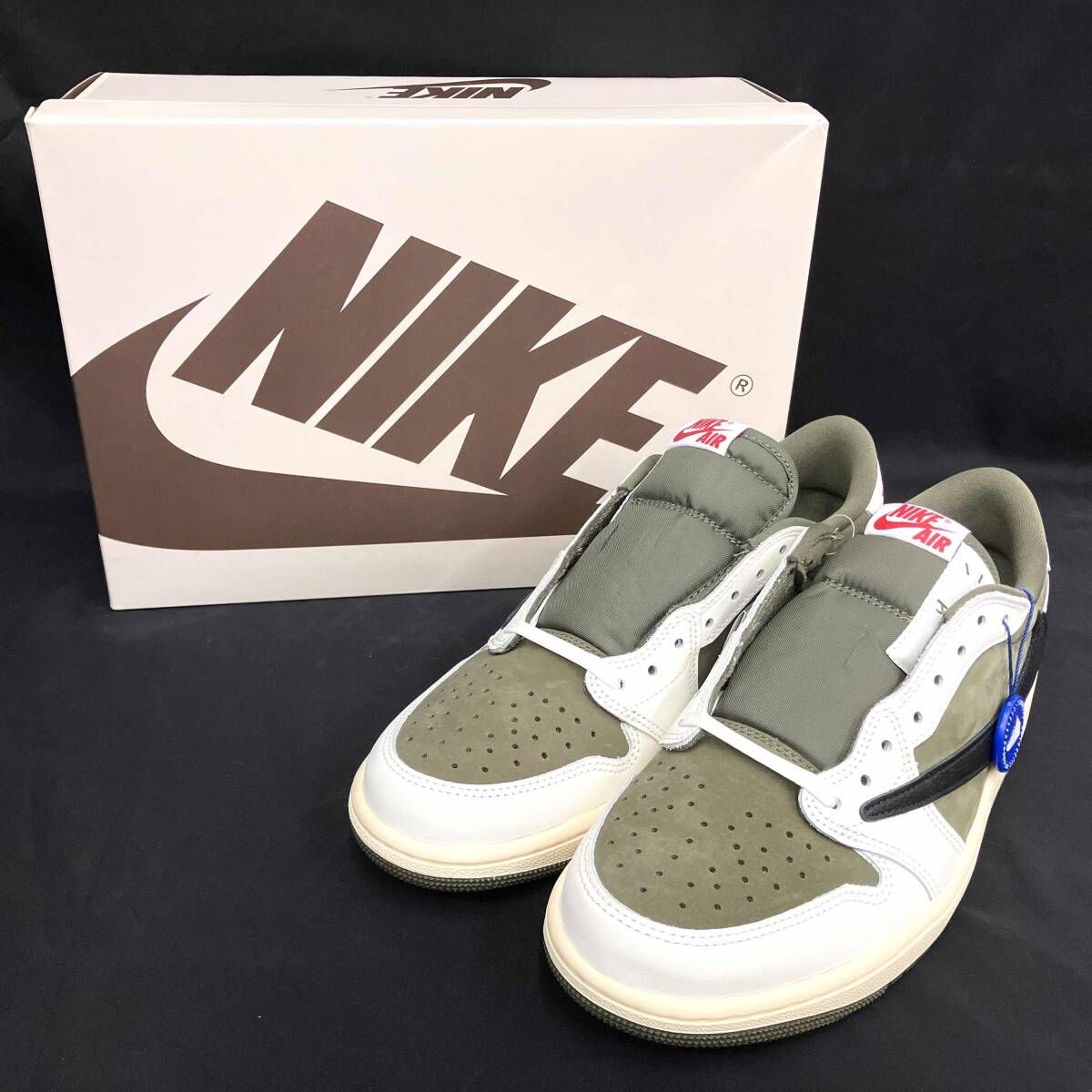 NIKE ナイキ AIR JORDAN 1 Low OG SP Travis Scott コラボ スニーカー カーキ サイズ27cm