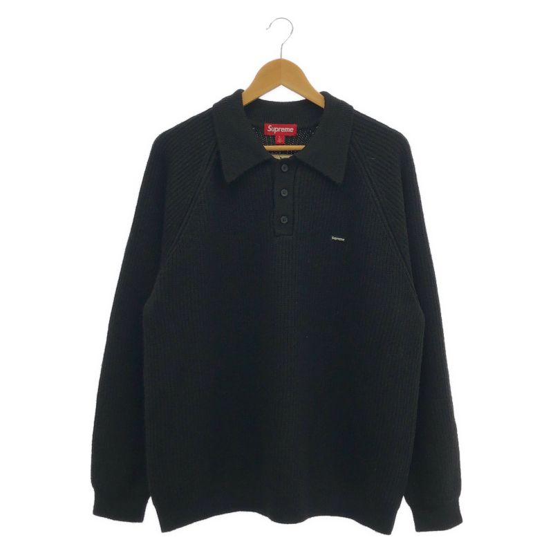 中古】Supreme 25FW Small Box Polo Sweater サイズL ブラック