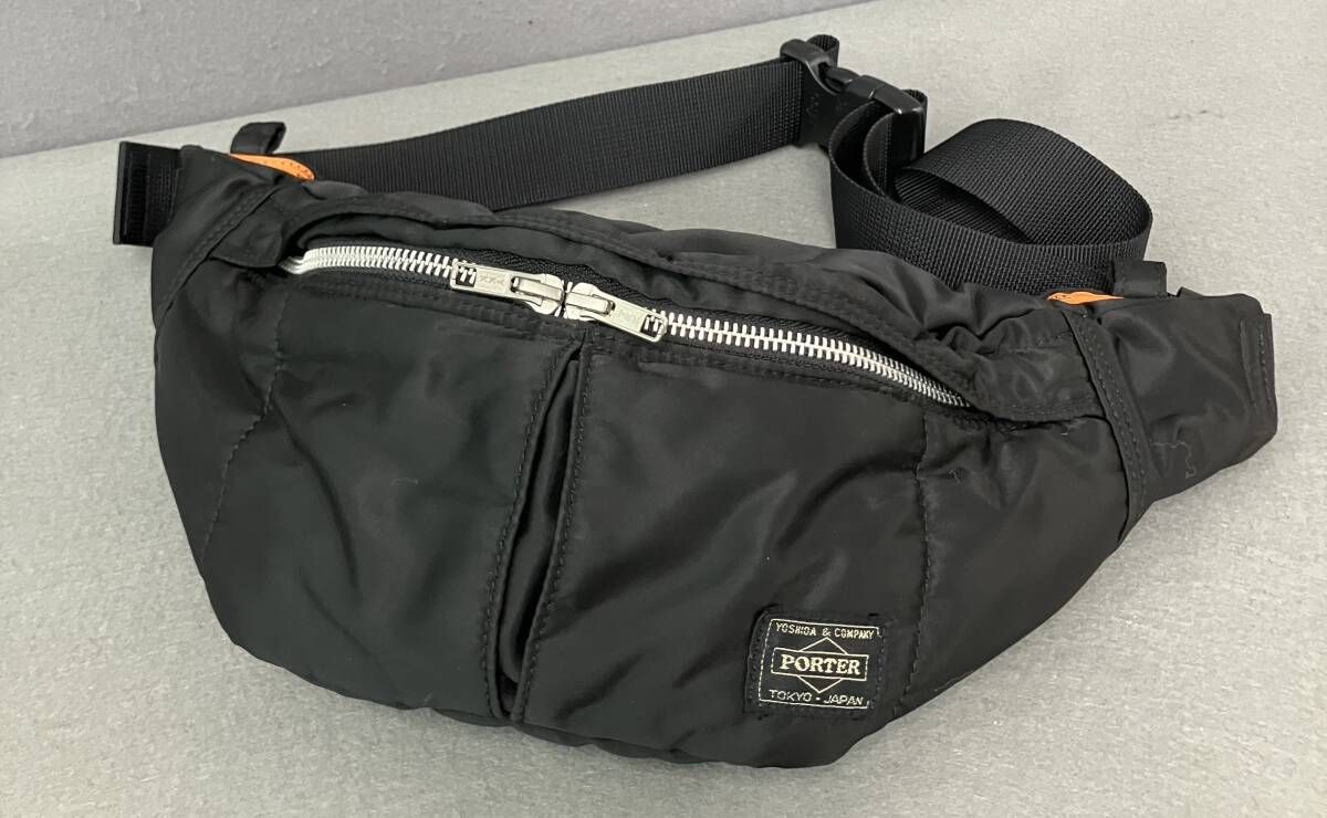 PORTER ポーター タンカー ウエストポーチ ボディバッグ 鞄 黒 ブラック