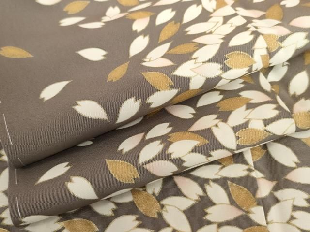 平和屋着物●上質な小紋　舞桜間道　金彩　正絹　逸品　未使用　AABI5167cs