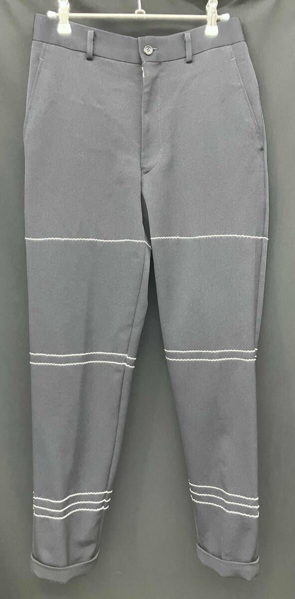 99AW COMME des GARCONS HOMME PLUS ステッチデザインパンツ スーベニールキッ PP04003S サイズS ネイビー コムデギャルソン