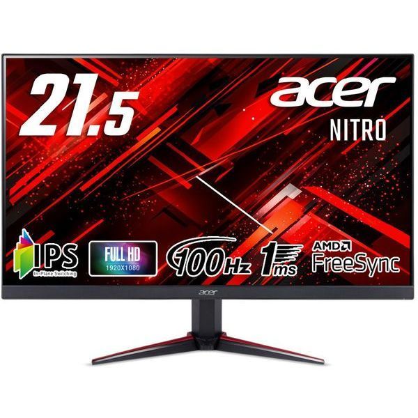 【整備済み品】Acer ゲーミング モニタ 21.5型 モニターNITRO VG0 21.5/FHD/IPS/1ms/100Hz/HDMIx2/VGA/チルト VG220QE3bmiix (PZ023326)
