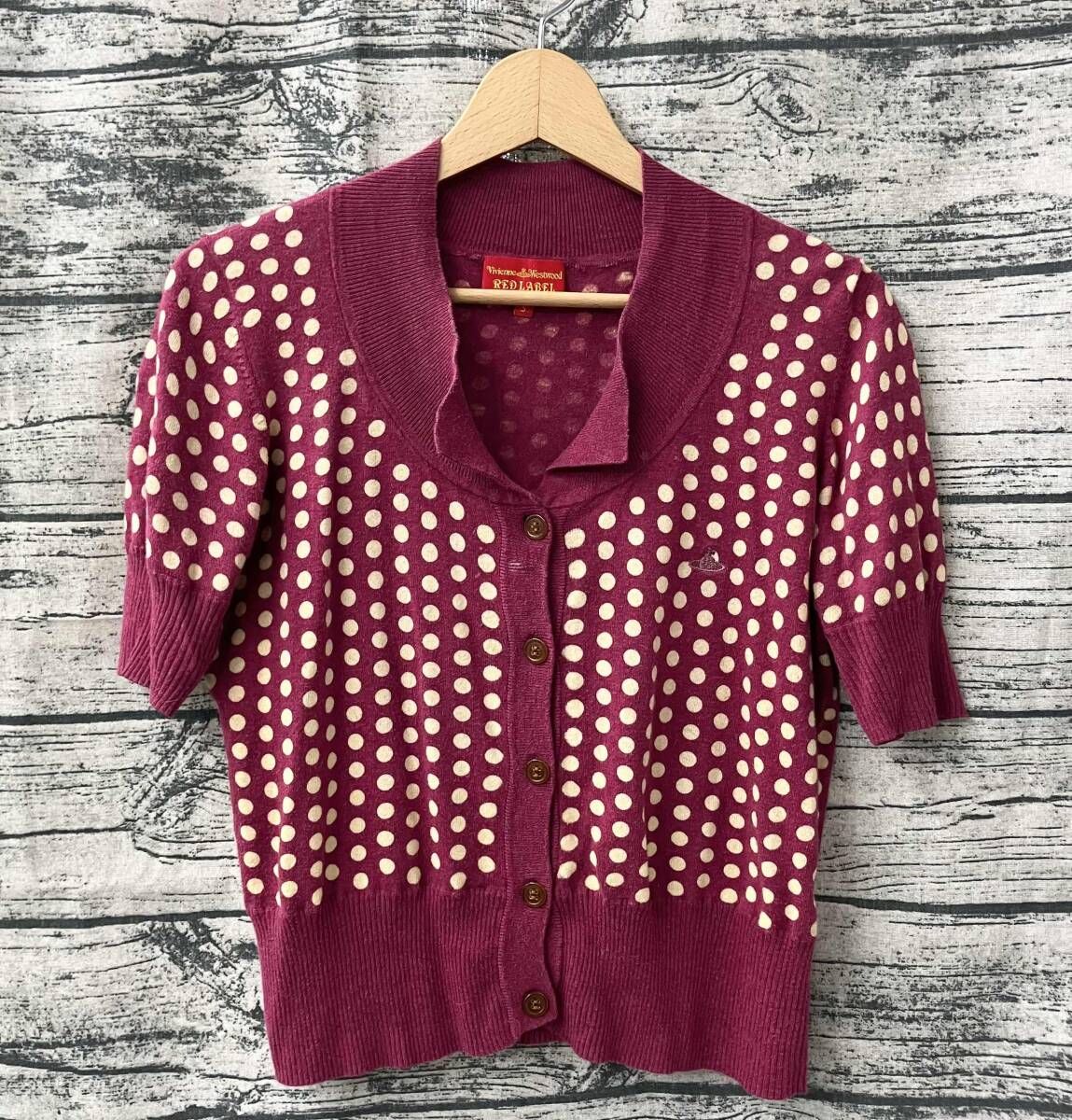 VIVIENNE WESTWOOD RED LABEL ドット カーディガン size:3