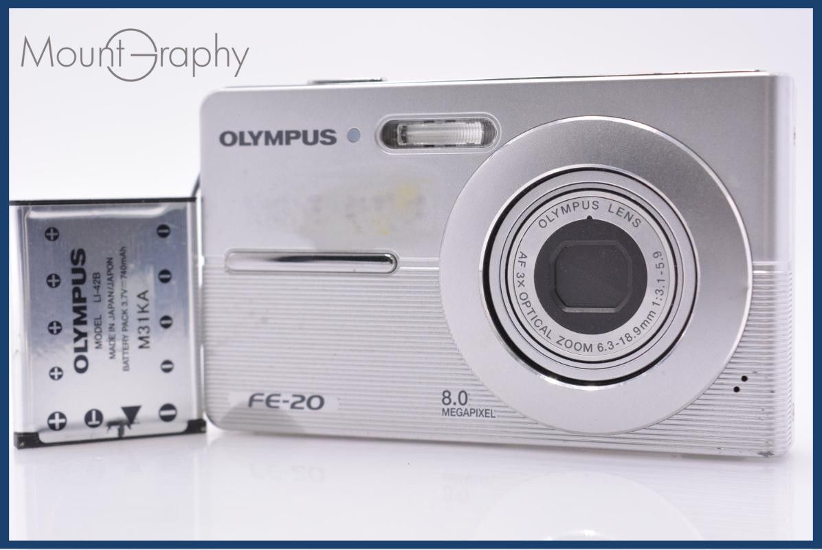 【動作保証】 オリンパス OLYMPUS FE-20 3x バッテリー付属 同梱無料 #am6859