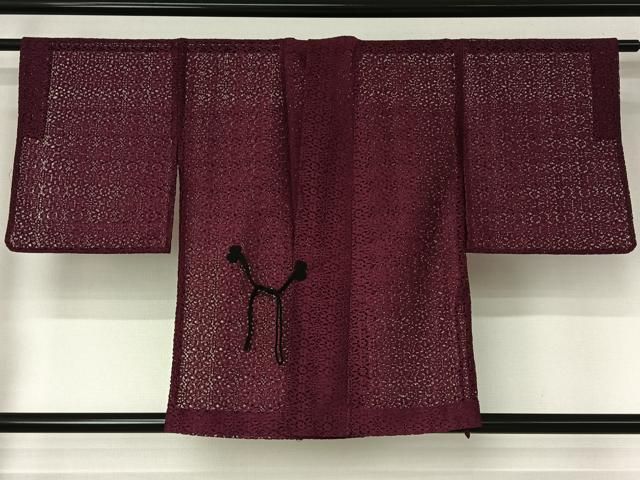 平和屋着物▽道中着　スリーシーズン　春夏秋　塵除け　花尽くし文　正絹　逸品　AABI4676jh