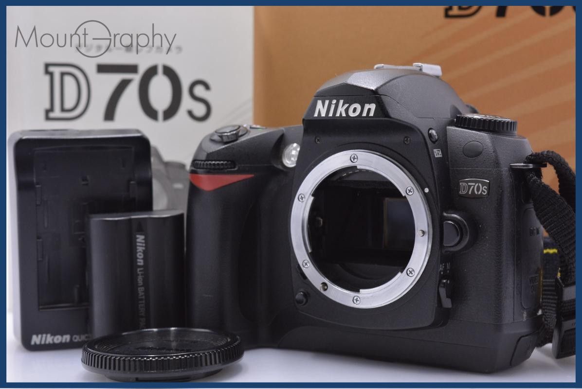 【動作保証】 ニコン Nikon D70s 元箱、バッテリー、充電器、取扱説明書、ボディーキャップ付属 同梱無料 #am6877