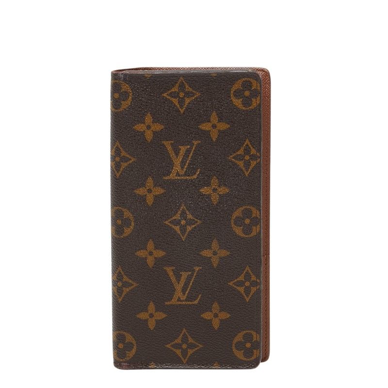 ルイ ヴィトン モノグラム ポルトフォイユ ブラザ 長財布 M66540 ブラウン PVC レザー レディース LOUIS VUITTON【1-0272579】