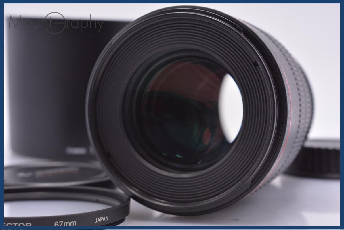 動作保証】 キヤノン Canon EF 100mm F2.8 L IS USM 前後キャップ