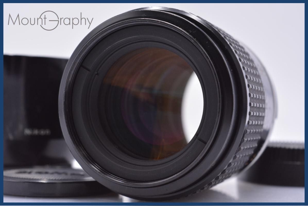 【動作保証】 ニコン Nikon Micro-NIKKOR 105mm F2.8 Ai-S 前後キャップ&フード付 同梱無料 #am6979