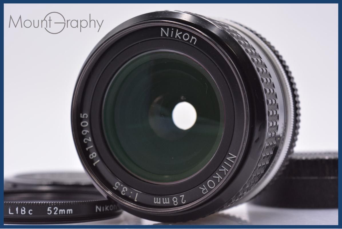 【動作保証】 ニコン Nikon NIKKOR 28mm F3.5 Ai 前後キャップ付 同梱無料 #am6434 動作保証】 ニコン Nikon NIKKOR 28mm F3.5 Ai 前後キャップ付 同梱