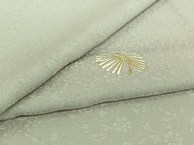 平和屋着物▽上質な小紋　単衣　松葉　金彩　正絹　逸品　AABI4985jh