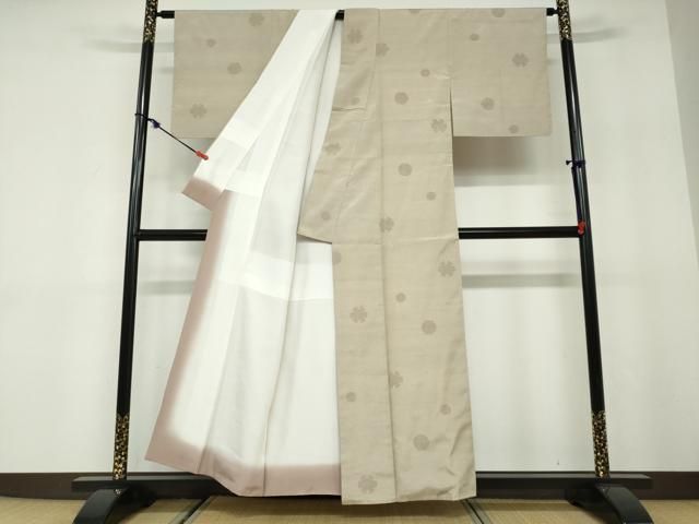 平和屋着物○結城紬 奥順 はたおり娘 100亀甲 飛び亀甲 百亀甲絣 証紙