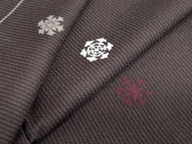 平和屋着物●小紋　雪花文　洗える着物　DABD9874ud