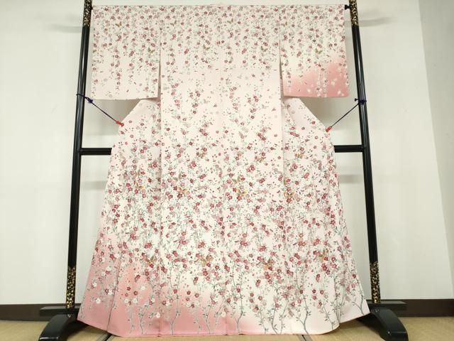 平和屋着物○訪問着 花蝶文 暈し染め 正絹 逸品 DABD9877ud - メルカリ