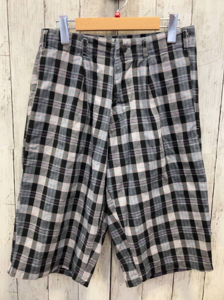 STUSSY ステューシー ハーフパンツ 80s 裾上げ W29 チェック グレー USA製